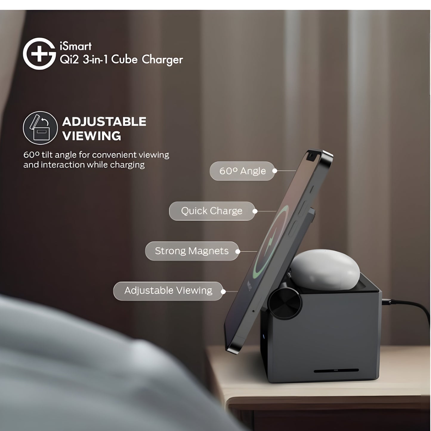 Volt Flip β 3-in-1 Wireless Charger Nex Waves