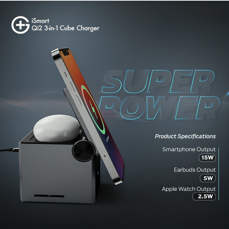 Volt Flip β 3-in-1 Wireless Charger Nex Waves