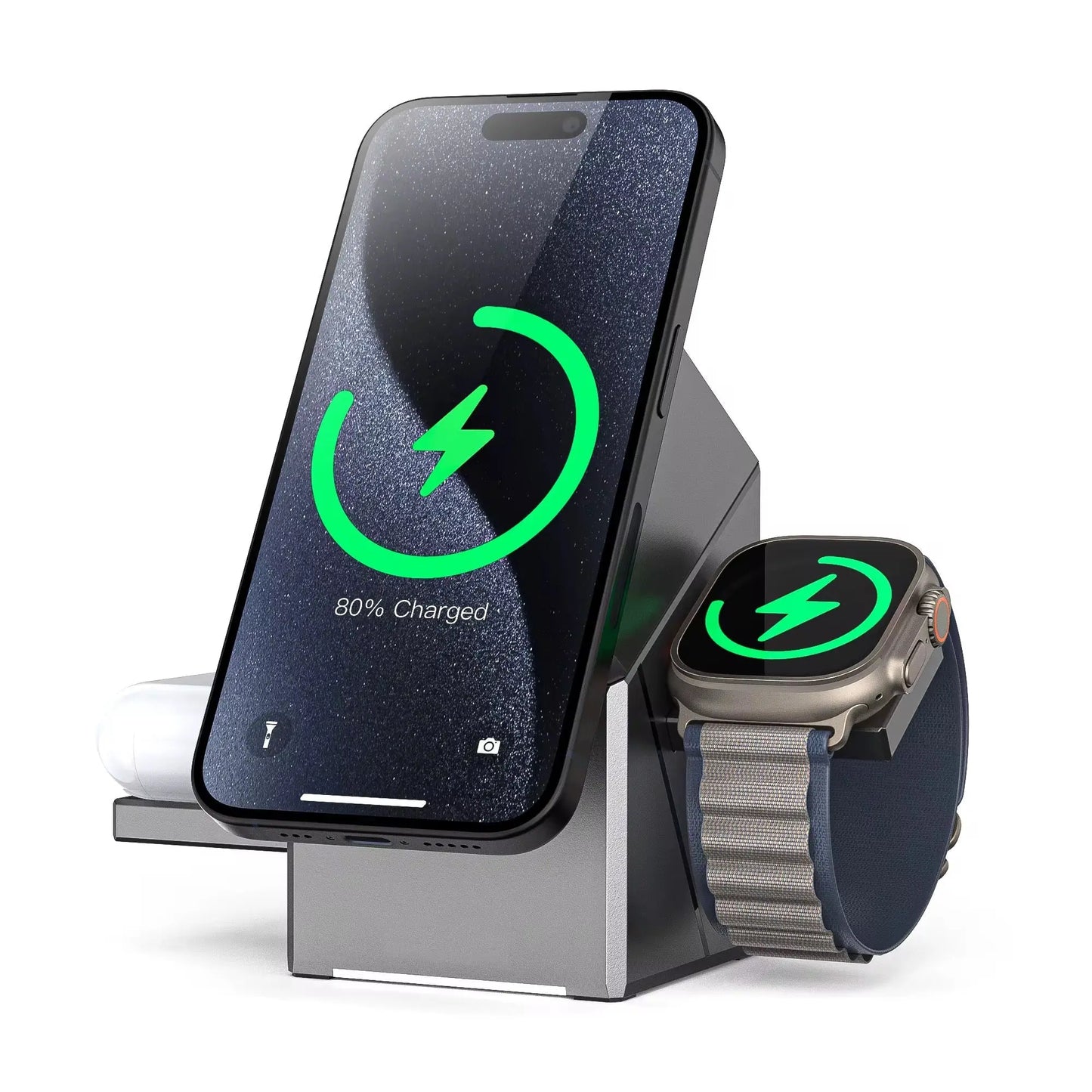 Iron Hide – 3-in-1 Wireless Charger - Nex Waves